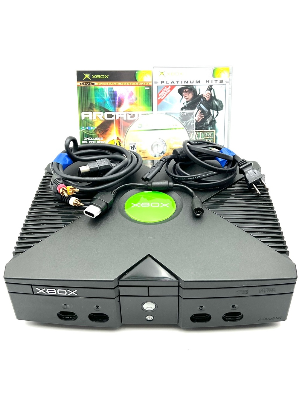 Original Xbox Console Bundle in Black with Games and Cables